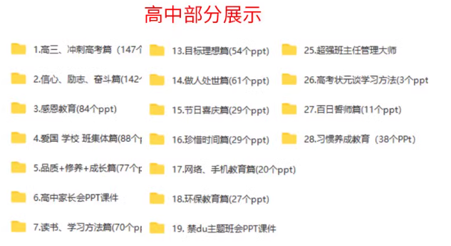 图片[6]-班主任工作资料包小学初中高中班级管理手册工作总结主题班会ppt-开学吧